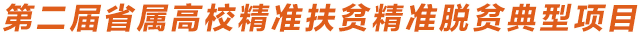 第二屆省屬高校精準扶貧精準脫貧典型項目