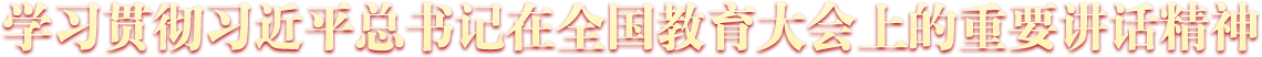 學(xué)習(xí)貫徹習(xí)近平總書記在全國教育大會(huì)上的重要講話精神