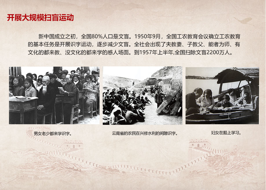 開展大規(guī)模掃盲運(yùn)動