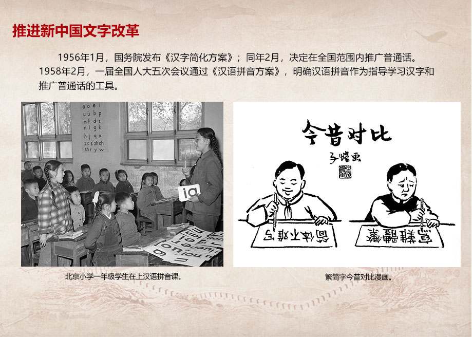 推進(jìn)新中國文字改革