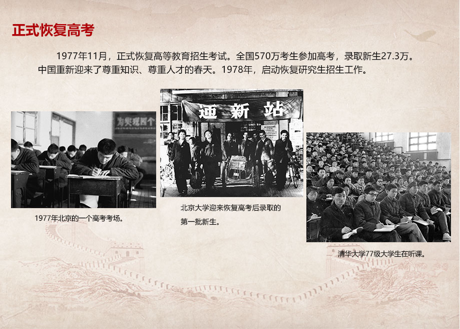 正式恢復(fù)高考